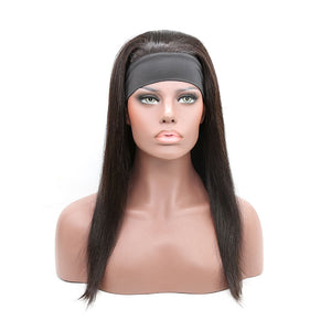 Striaght 180% Density Headband Wig Human Hair No Glue No Gel