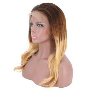 Celebrity Ombre Color Wavy Hair 13x4 Frontal Wig 180% Density