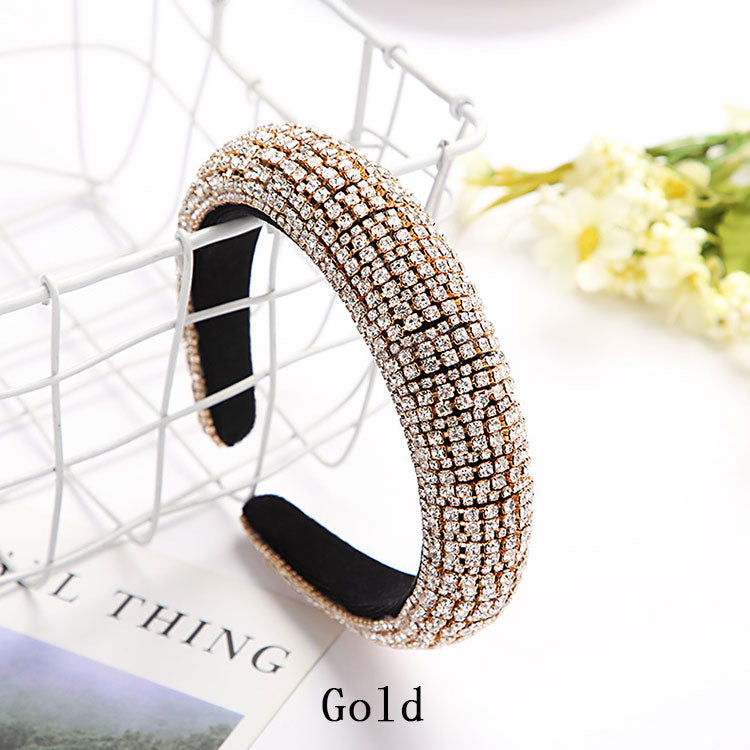 Diadema de esponja con diamantes de imitación barrocos