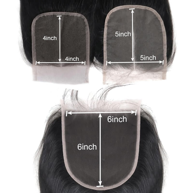 5x5 HD Swiss Lace Closure Straight Human Virgin Hair