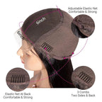 Transparent Lace Body Wave 6×6 Closure Hair Wigs 180% Density