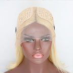 #613 Blonde Color 13x6 T-Part Bob Wig Straight Virgin Hair