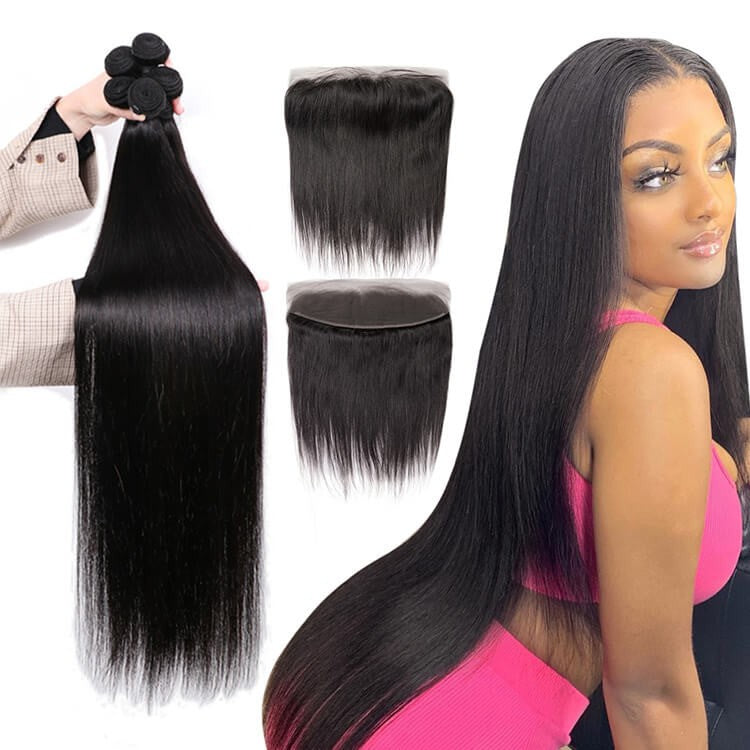 HJ Weave Beauty 7A Brazilian Virgin Hair Straight Bundle Deal