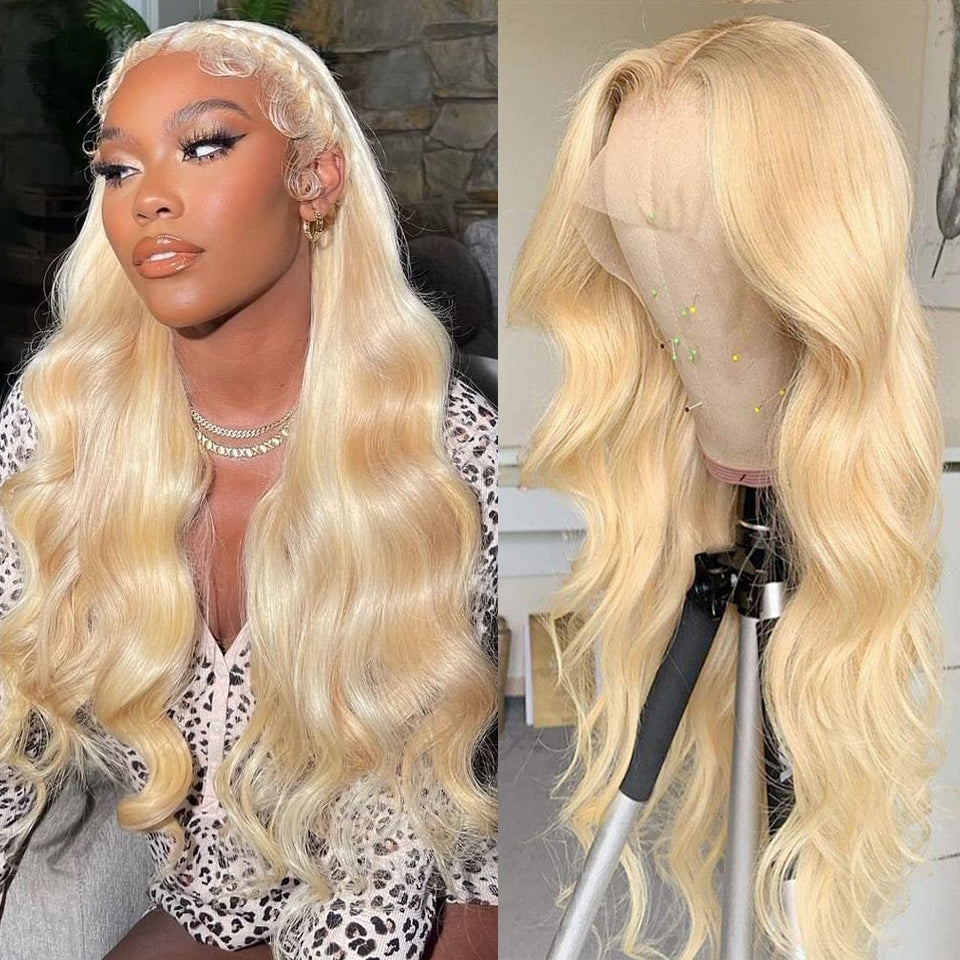 13x6 Transparent Lace Front Wig Body wave 613 Blonde Color Wig