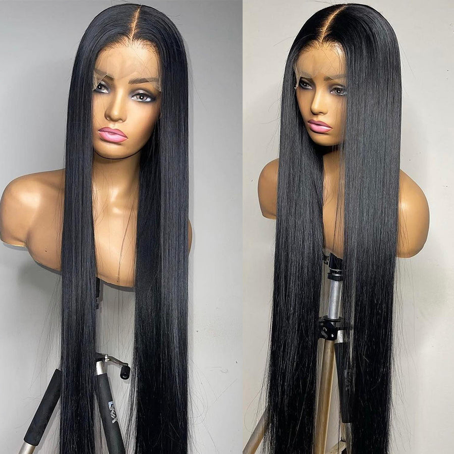 Transparent Lace 13×4 Straight Front Hair Wigs 200% Density
