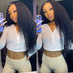 Pelucas de cabello con cierre de onda profunda rizada de encaje transparente 6 × 6 densidad 180%