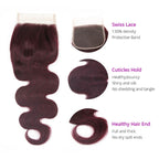 HJ Weave Beauty #99J Colored Virgin Hair Body Wave Bundle Deal