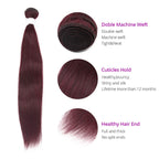 HJ Weave Beauty #99J Colored Virgin Hair Straight Bundle Deal