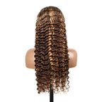 #4/27 Highlight Piano Fall Color 13x4 Deep Wave Lace Front Human Hair Wigs