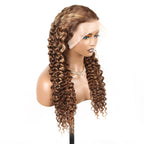 #4/27 Highlight Piano Fall Color 13x4 Deep Wave Lace Front Human Hair Wigs