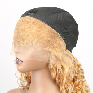#27 Color HD Lace 13×4 Front Deep Wave Hair Wig 250% Density（3 Bundles+1 Front）