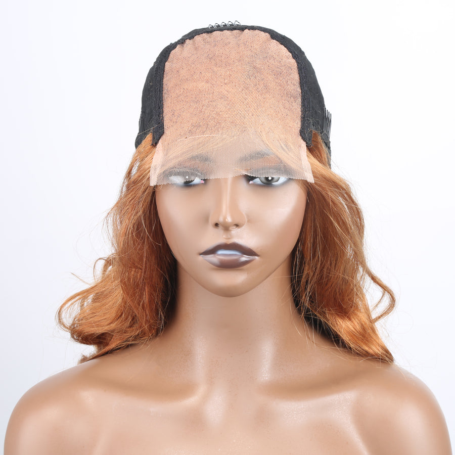 #30 Color Encaje transparente 5 × 5 Peluca de cabello ondulado frontal del cuerpo 250% Densidad (3 paquetes + 1 cierre)