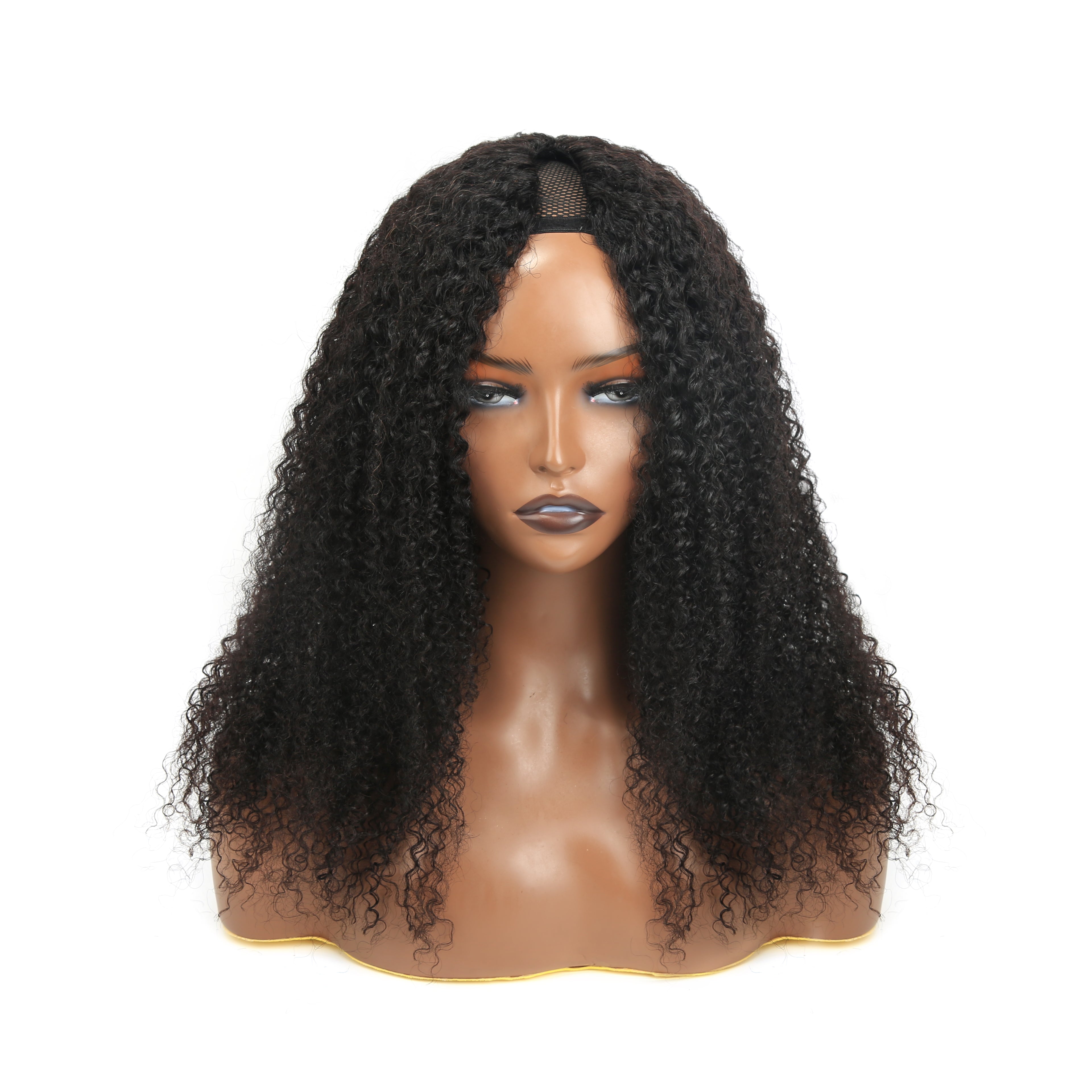 V Part Wig Brazilian Curly Deep Wave 20inch No Glue Upgrade 250