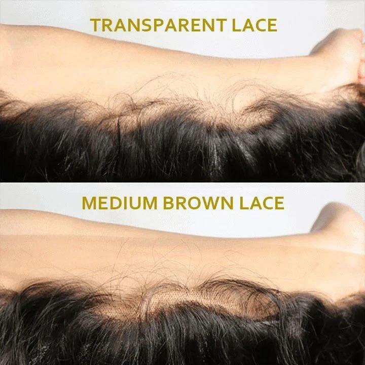 Pelucas de cabello con cierre recto de encaje transparente 6 × 6 180% de densidad