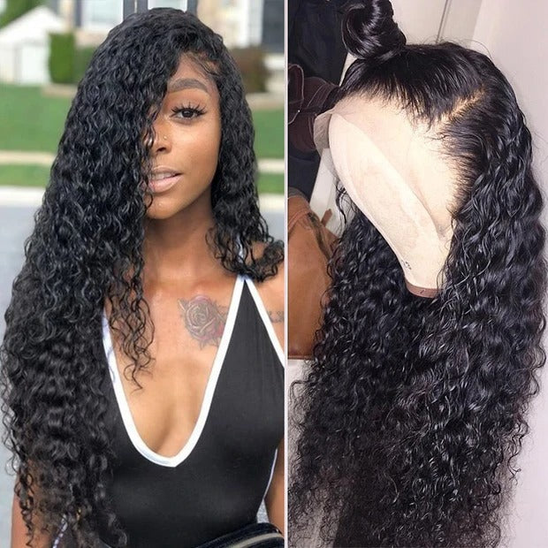 13x6 Lace Wig wet and wavy Water Wave Virgin Hair Glueless Pre-plucked Hairline