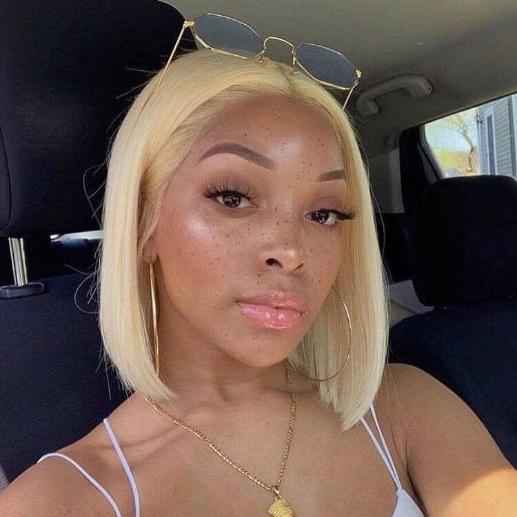 Buy 1 Get 1 Free | 13x6 Lace Wigs Blonde Straight+ Blonde 12" Straight Bob Wig