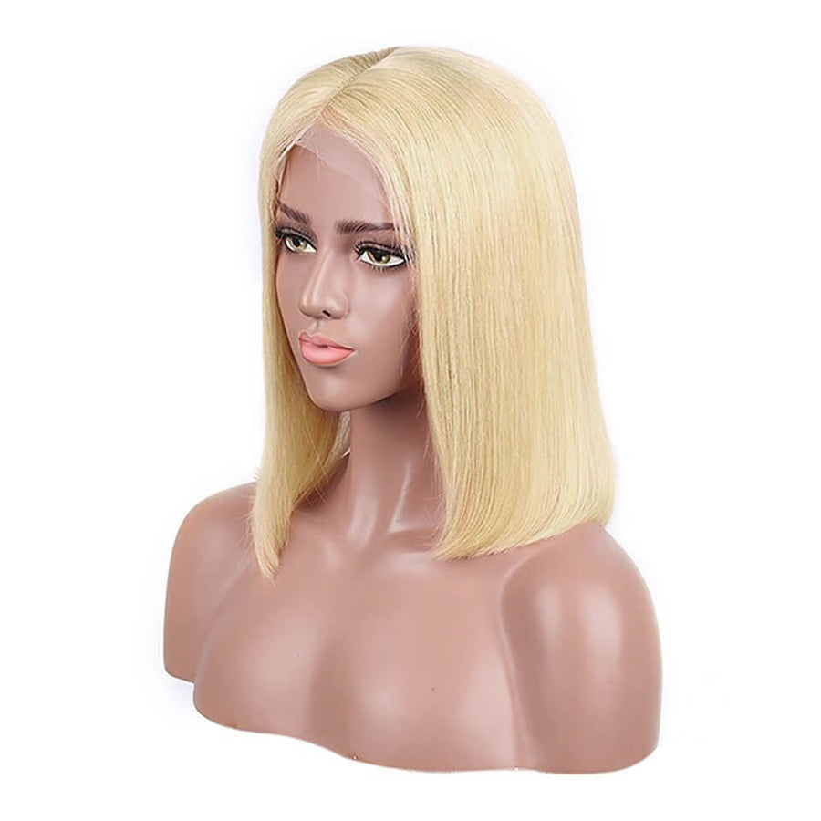Buy 1 Get 1 Free | 13x6 Lace Wigs Blonde Straight+ Blonde 12" Straight Bob Wig
