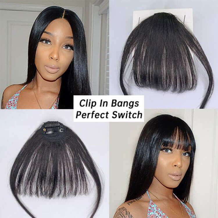 Flequillo Clip-in Color Natural| Una peluca dos estilos