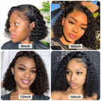 Pelucas rizadas de onda profunda 13x4 Lace Front Bob