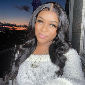 Body Wave 4x4 Lace Closure Wig Human Hair Lace Wig