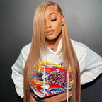 #4/27 Highlight Piano Fall Color 13x4 Straight Lace Front Human Hair Wigs