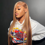 #4/27 Highlight Piano Fall Color 13x4 Straight Lace Front Human Hair Wigs