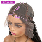 5x7 Lace Closure Wig 13x4 lace frontal Natural Hairline deep curly wig 200% density