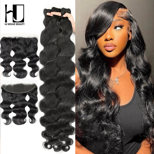 HJ Weave Beauty 7A Brazilian Virgin Hair Body Wave Bundle Deal