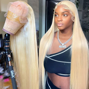 13x6 Transparent Lace Front Wig Straight 613 Blonde Color Wig