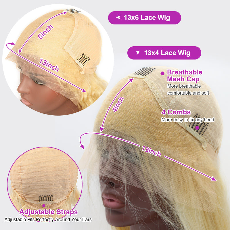 Lace front wigs color 613 clearance