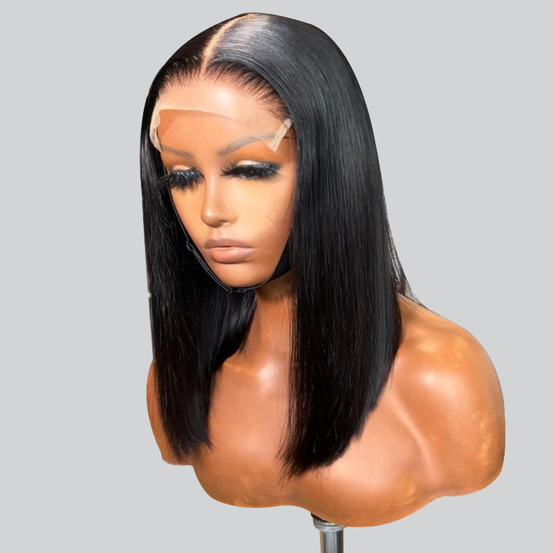 6x6 Real HD Lace Closure Wig Bob straight Virgin Human Hair