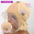 613 Blonde color 13x4 Lace Bob Wigs 180% Density Straight wig