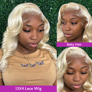 613 Blonde color 13x4 Lace Bob Wigs 180% Density Body Wave wig