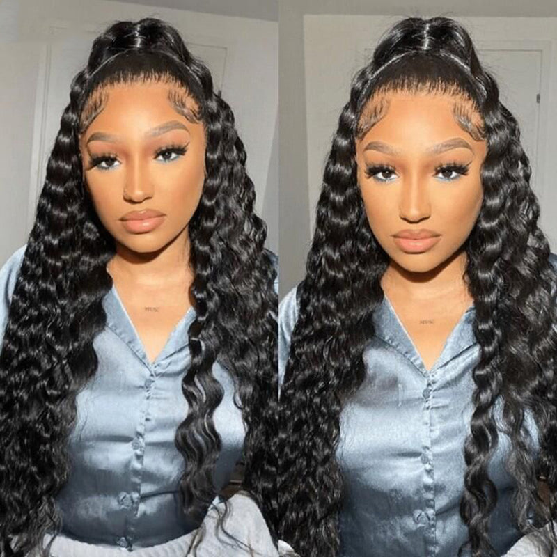 Natural Wave 360 Lace Frontal Wig Natural Color Pre-Plucked With Baby Hair