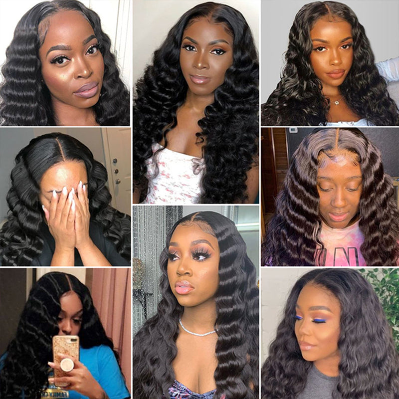 Natural Wave 360 Lace Frontal Wig Natural Color Pre-Plucked With Baby Hair