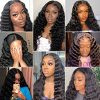 Natural Wave 360 Lace Frontal Wig Natural Color Pre-Plucked With Baby Hair