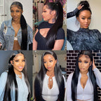 Straight 360 Lace Frontal Wig Natural Color Pre-Plucked With Baby Hair