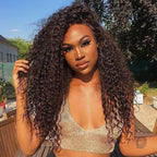 13x6 Lace Wig Kinky Curly Virgin Hair Glueless Pre-plucked Hairline