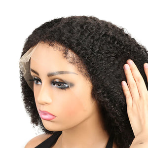 13x4 HD Lace frontal Natural Hairline Kinky Curly wig 250% density