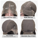 13x6 Lace Wig Kinky Curly Virgin Hair Glueless Pre-plucked Hairline