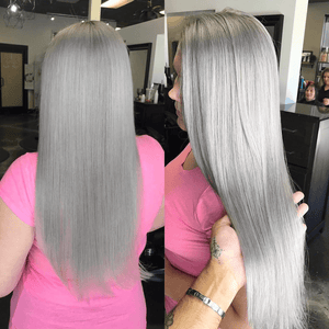Oferta de paquete recto de cabello virgen de color gris de HJ Weave Beauty