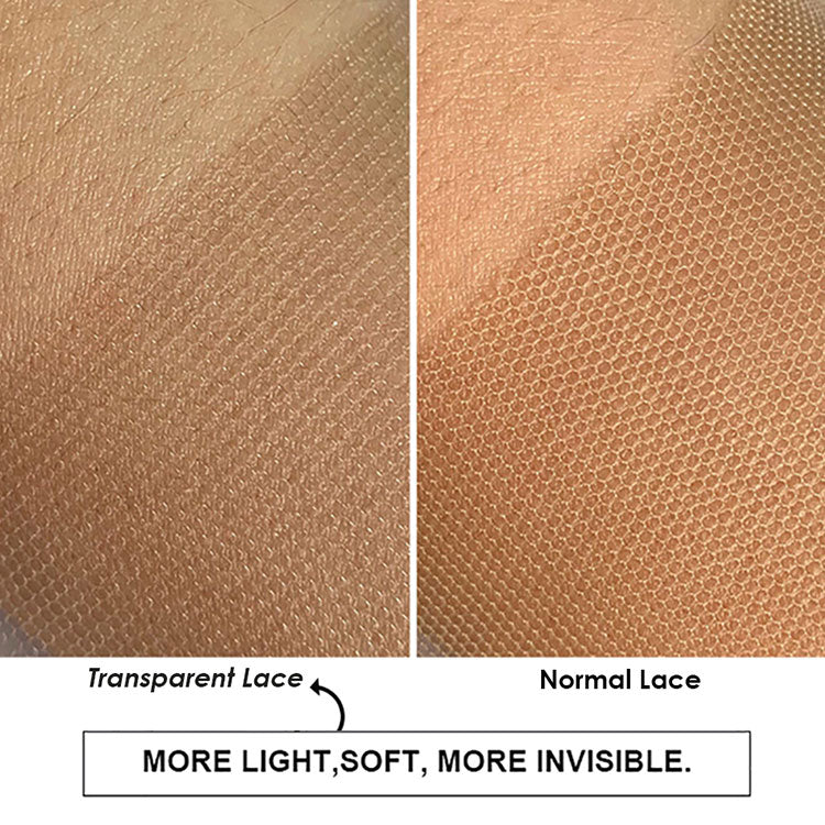 Pelucas de cabello con cierre recto de encaje transparente 6 × 6 180% de densidad